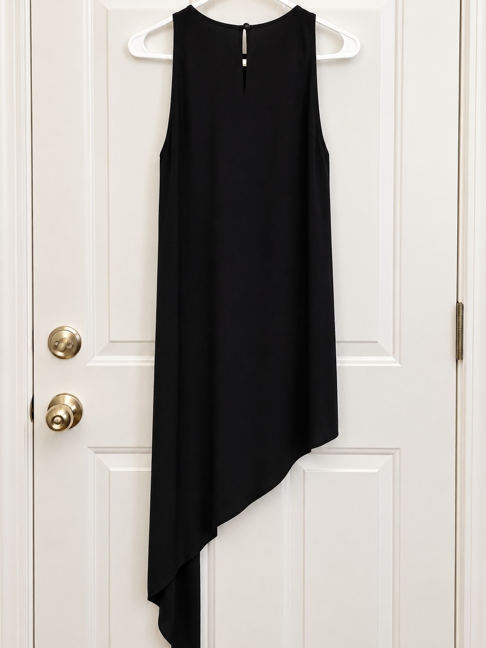 BCBGMaxAzria Black Asymmetric Sleeveless Dress Womens Size XS - Picture 5 of 7